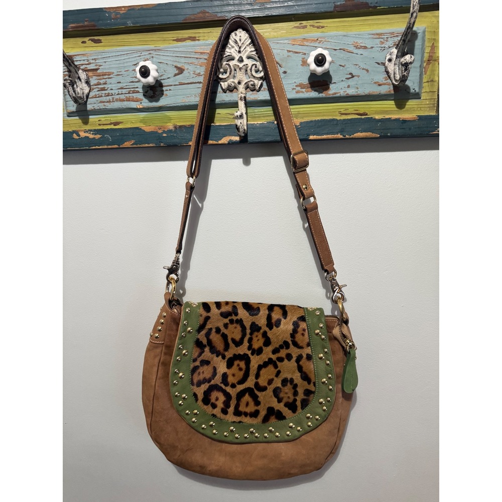 CAVALCANTI Collection Cowhide Flap Italian‎ Leather Hobo Style Luxury Bag~